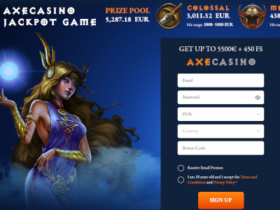 Axe Casino: free spins no deposit